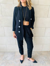 Black Pants Suit Set