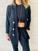 Black Pants Suit Set