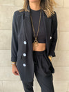 Black Pants Suit Set