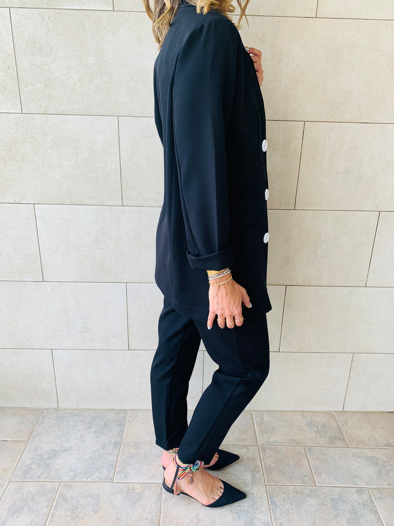 Black Pants Suit Set