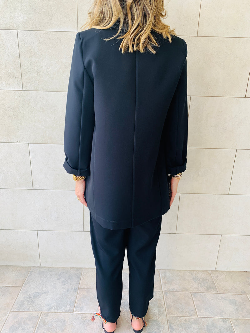 Black Pants Suit Set