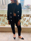 Black Pants Suit Set
