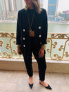 Black Pants Suit Set