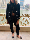Black Pants Suit Set