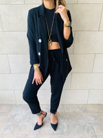 Black Pants Suit Set