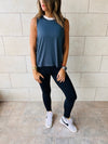 Grey Dry Fit Workout Top