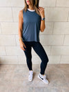 Grey Dry Fit Workout Top