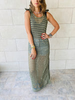 Olive Luxe Mesh Dress