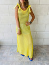 Yellow Luxe Mesh Dress