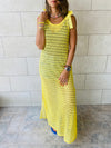 Yellow Luxe Mesh Dress