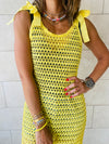 Yellow Luxe Mesh Dress