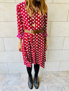 Polka A-Line Shirt Dress