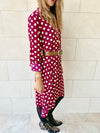 Polka A-Line Shirt Dress