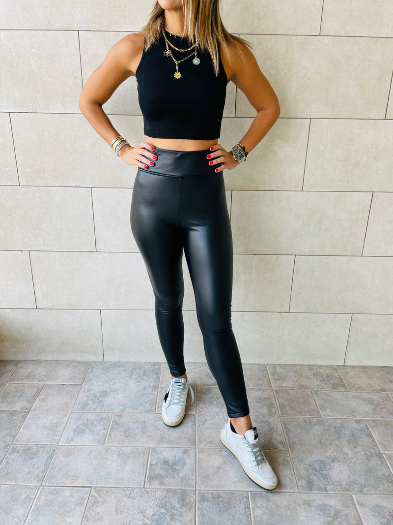 Frillu Leather Signature Fit Leggings