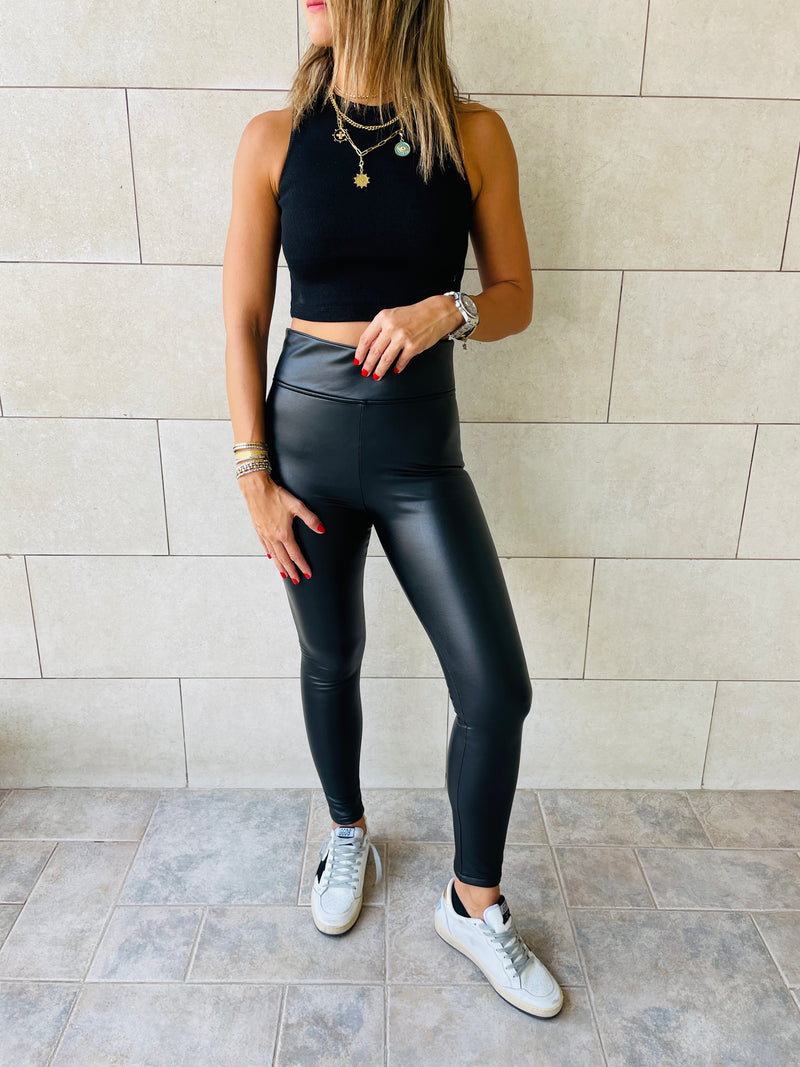 Frillu Leather Signature Fit Leggings
