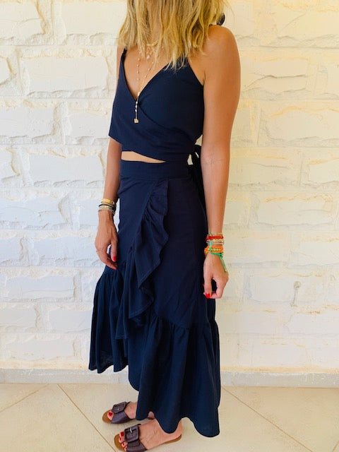 Navy Bonita Linen Set