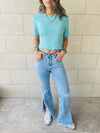 White & Aqua T-shirt Set