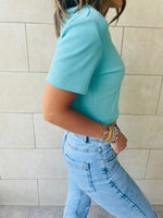 White & Aqua T-shirt Set