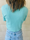 White & Aqua T-shirt Set