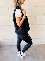 Black Fleece Sweat Biker Vest