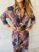 Multi Print Shirt Dress