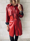 Rouge Leather Tie Shirt