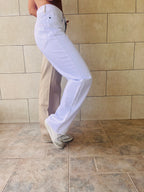 White & Biege Double Trouble Jeans