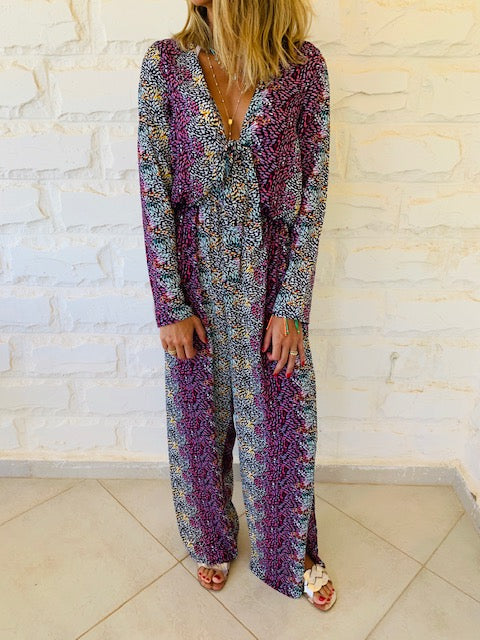Purple Confetti Jumpsuit