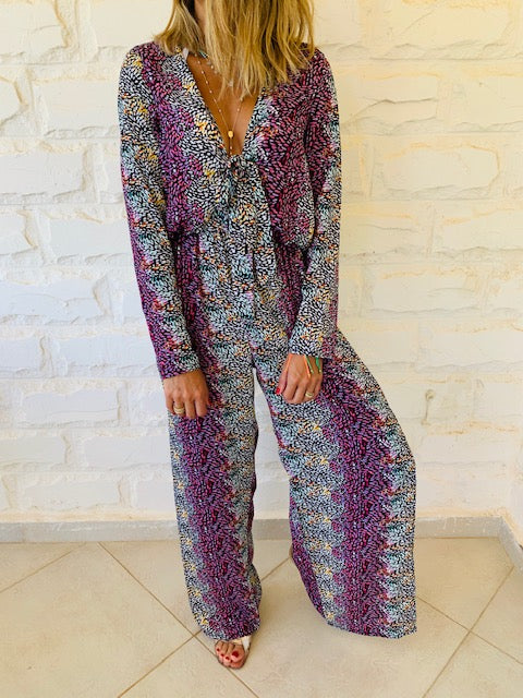 Purple Confetti Jumpsuit