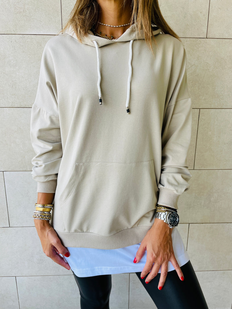 Beige Combined Long Sleeve