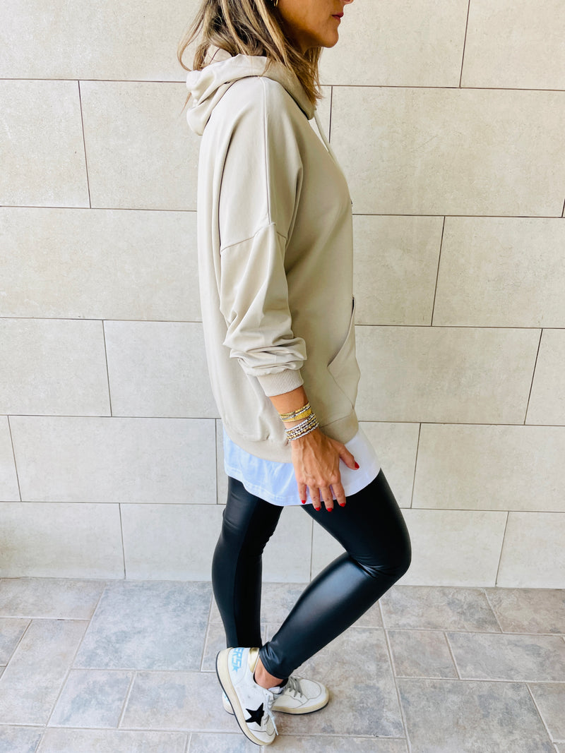 Beige Combined Long Sleeve