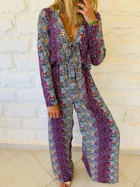 Purple Confetti Jumpsuit