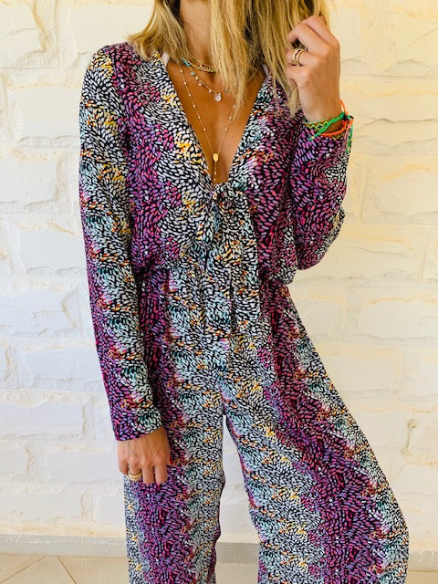 Purple Confetti Jumpsuit