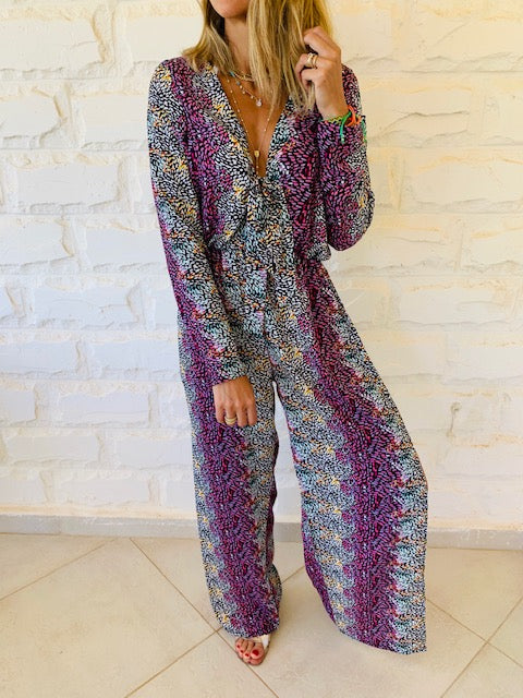 Purple Confetti Jumpsuit