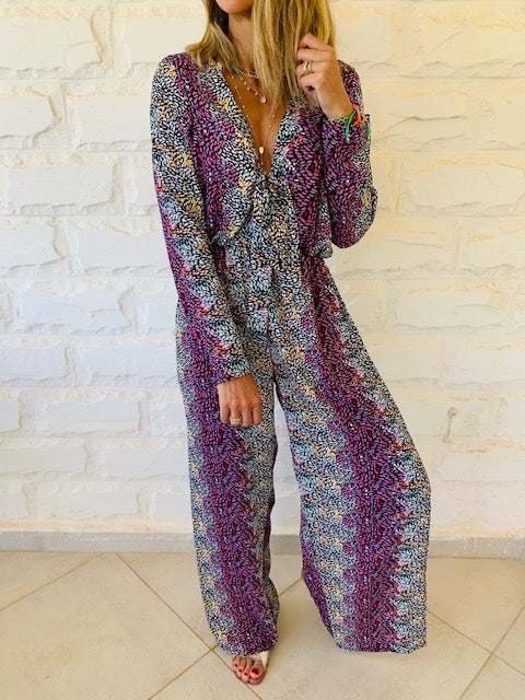 Purple Confetti Jumpsuit