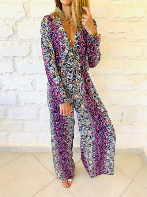 Purple Confetti Jumpsuit