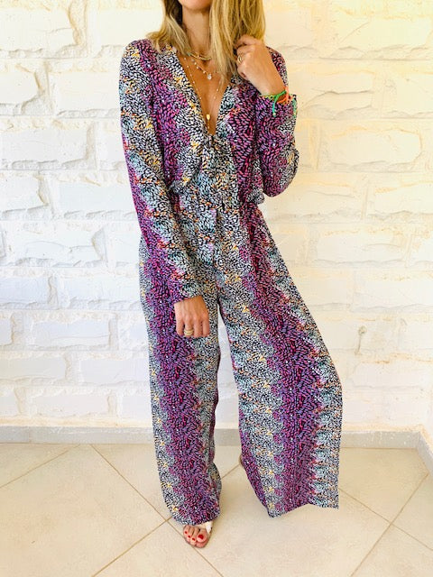 Purple Confetti Jumpsuit