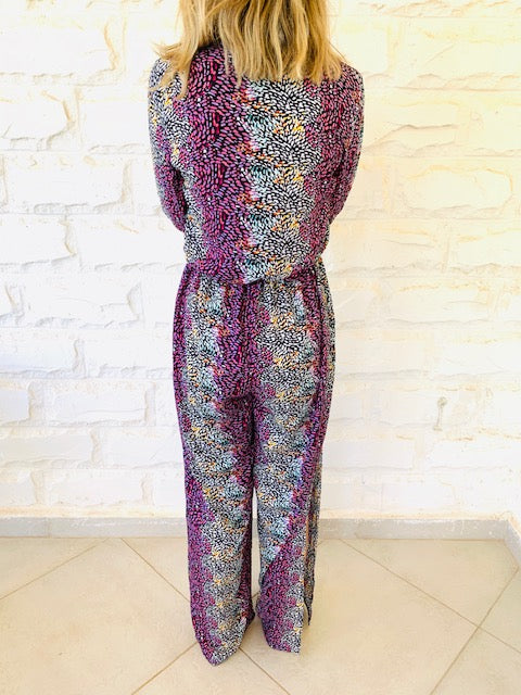 Purple Confetti Jumpsuit