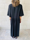 Black Linen City Dress