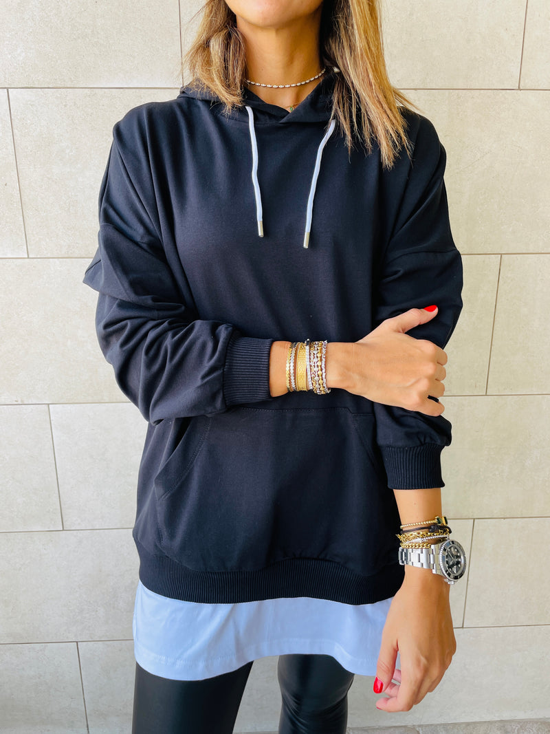 Black Combined Long Sleeve