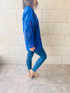 Blue Sired Embroidered Linen Shirt