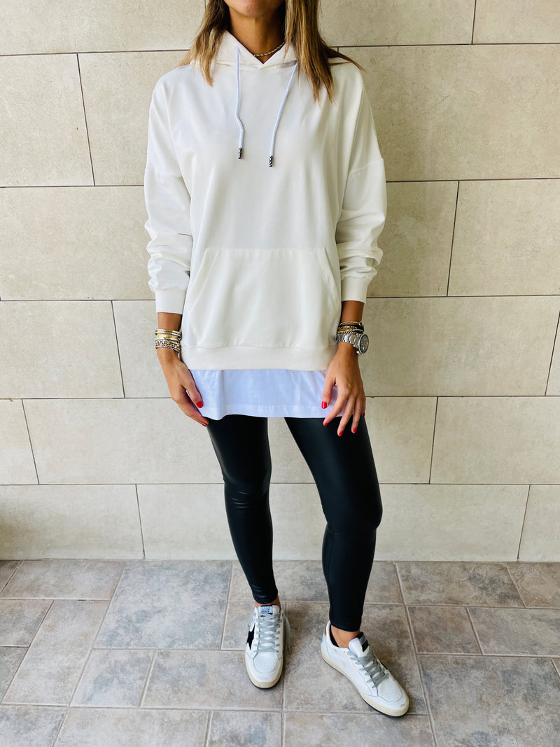 White Combined Long Sleeve