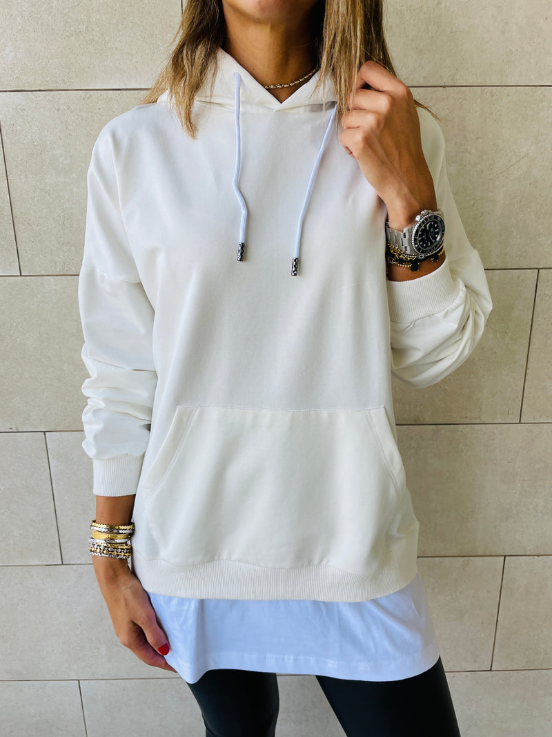 White Combined Long Sleeve