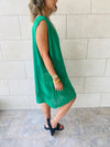 Green Crochet Side Pattern Dress