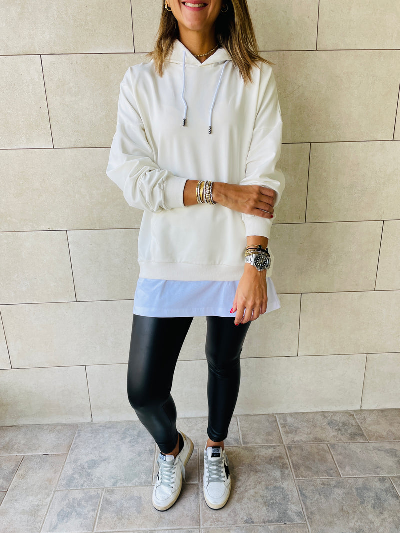 White Combined Long Sleeve