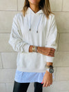White Combined Long Sleeve