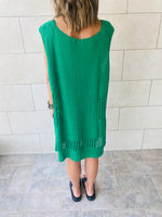 Green Crochet Side Pattern Dress