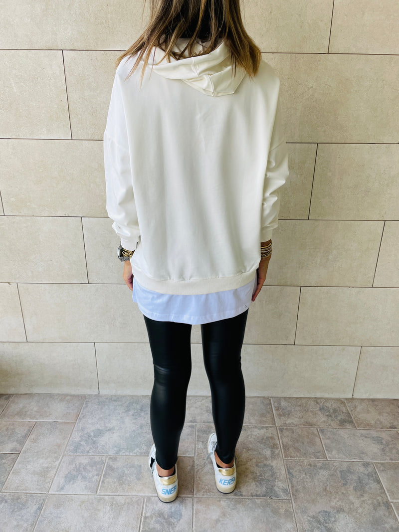 White Combined Long Sleeve