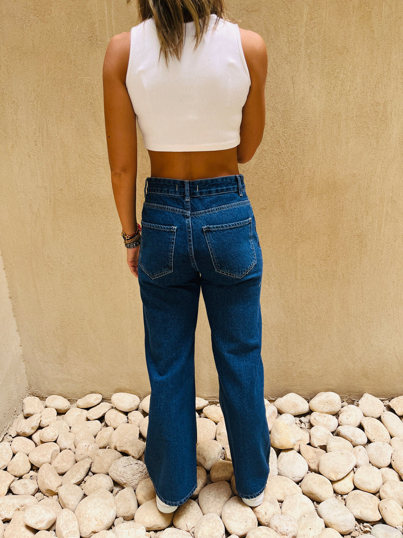 Dark Blue 90's Cut Jeans