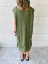 Olive Crochet Side Pattern Dress